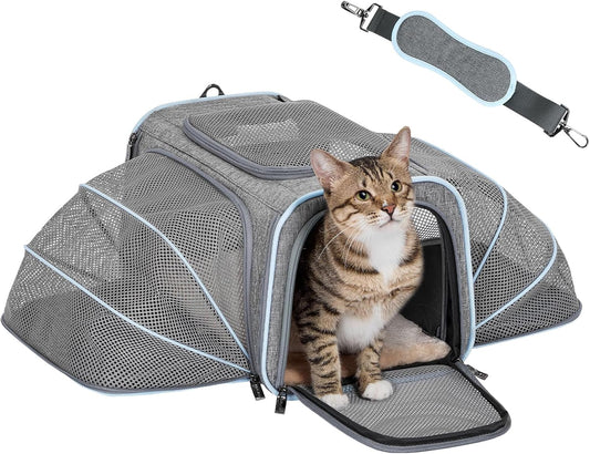 Expandable Cat & Small Dog Travel Carrier – Portable & Airline Approved