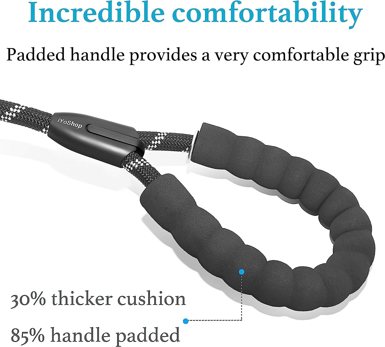 Dual Dog Leash – 360° Swivel No-Tangle Double Leash with Shock-Absorbing Bungee for Two Large Dogs (25–150 lbs, Black)