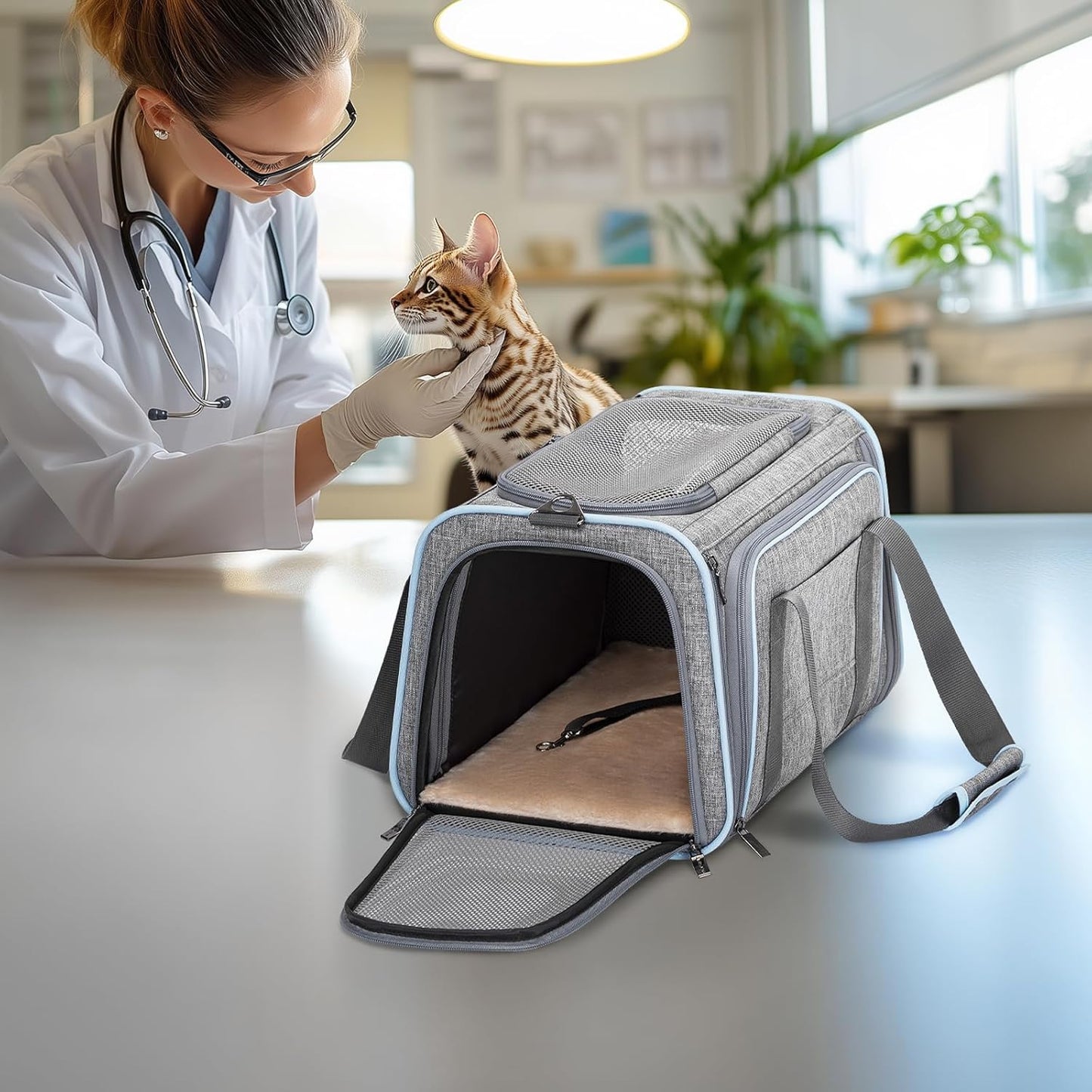 Expandable Cat & Small Dog Travel Carrier – Portable & Airline Approved