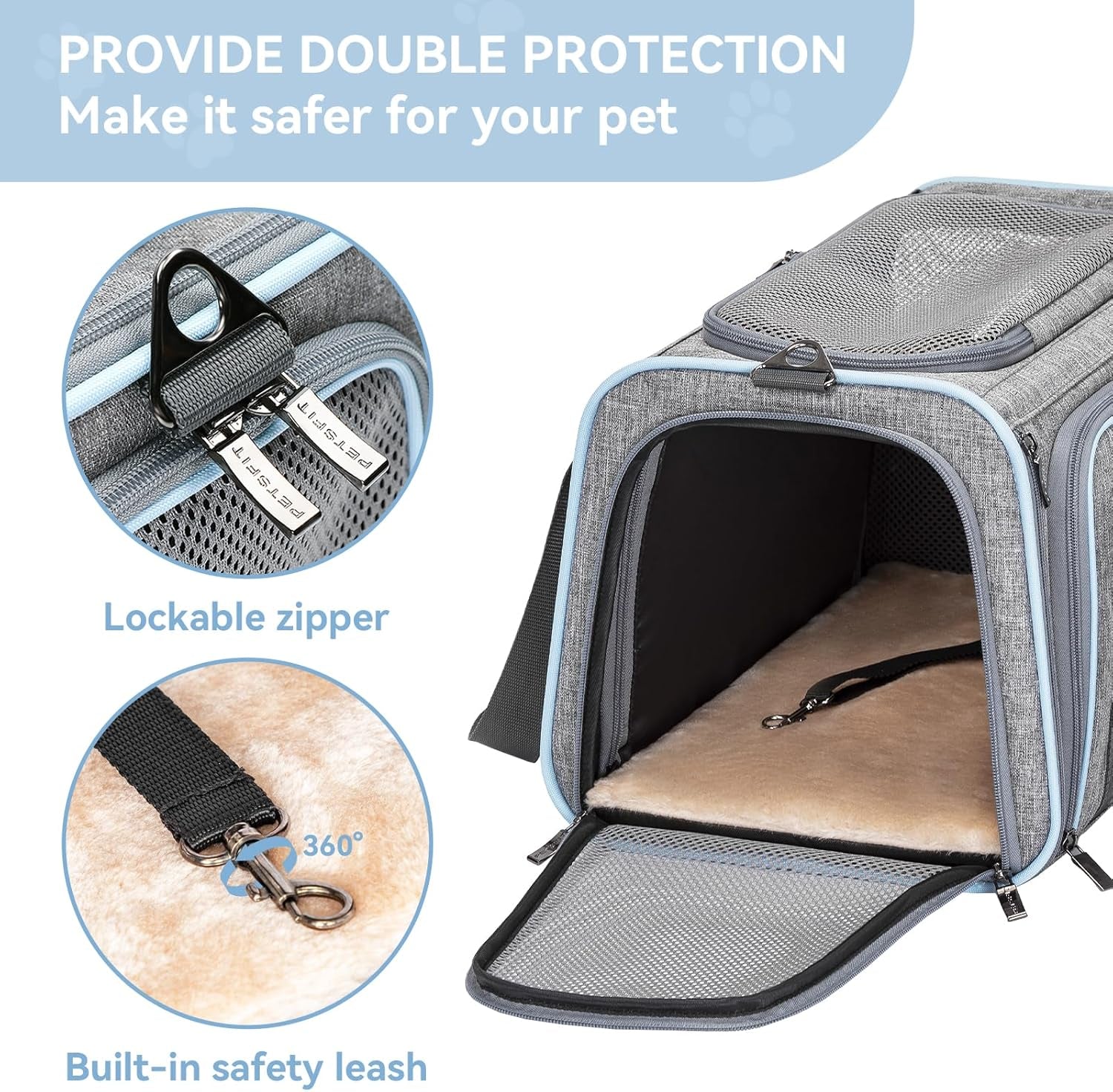 Expandable Cat & Small Dog Travel Carrier – Portable & Airline Approved