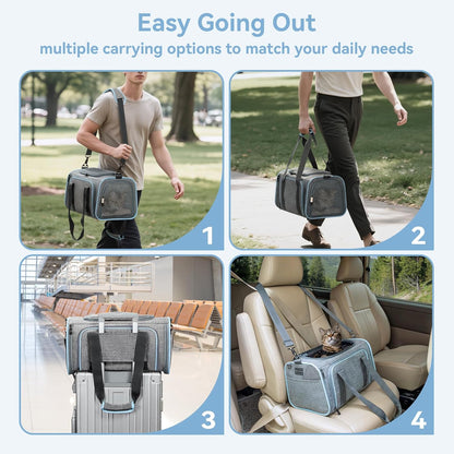 Expandable Cat & Small Dog Travel Carrier – Portable & Airline Approved